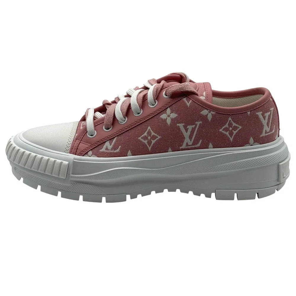 NEW Louis Vuitton Squad Ankle Sneaker Pink‎ Monogram Size 39 Luxury NWOB